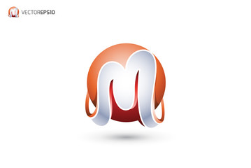 Abstract Letter M Logo - 3D Sphere Logo