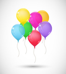 Colorful realistic balloons vector 