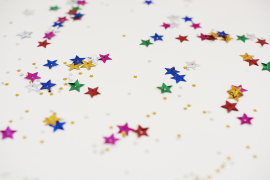 Close up of little stars decoration.