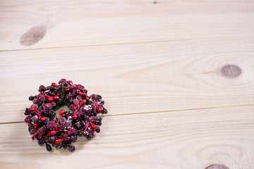 Gold and silver ornament balls Christmas wreath