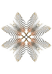 Centered feather print
