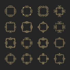 Business flourish signs and classic border of logo.