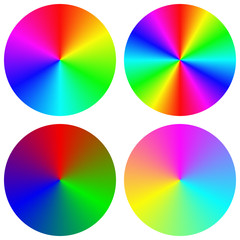 Obraz premium Isolated gradient rainbow circle design set