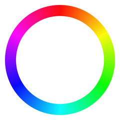 Isolated gradient rainbow ring color palette