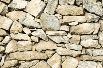 Old stone wall closeup