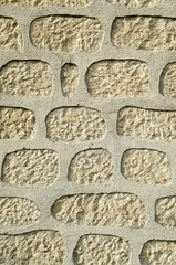 New stone wall closeup