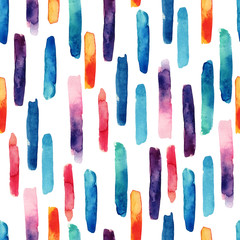 Watercolor long brush strokes background. - 128731348