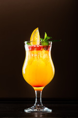 Fresh cocktail with orange