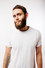 Obraz premium white blank t-shirt with space for your logo