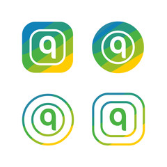 letter Q nature logo