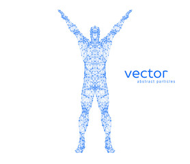 Abstract vector illustration of  man.
