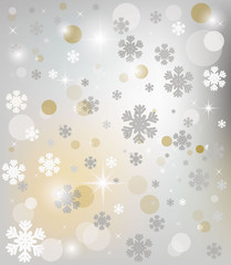Fototapeta na wymiar vector background with snow and stars