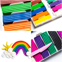 Obraz premium Collage from plasticine