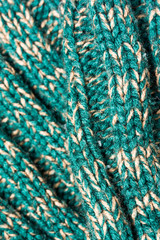 Green wool fabric texture detail