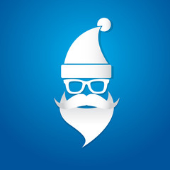 Christmas hipster greeting card