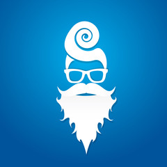 Christmas hipster greeting card