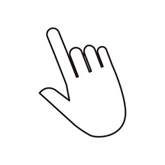 Human hand icon. Finger gesture palm and communication theme. Isolated design. Vector illustration