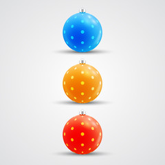 colorerd christmas baubles