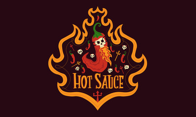 Labels for Hot Sauce Bottles Vector