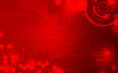 Red technology background and abstract digital tech circle.copy space. - 128737970