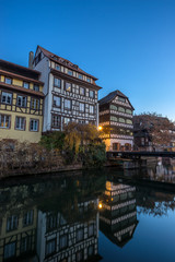 Fototapeta na wymiar Strasbourg, medieval bridge Ponts Couverts is located in the historic district 