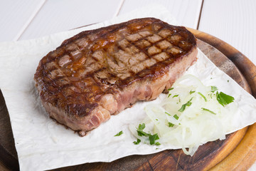 Prepared beef steak