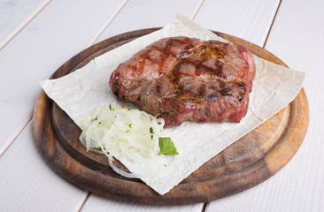 Prepared beef steak