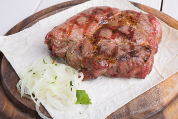 Prepared beef steak