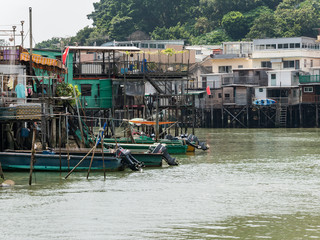 Fototapeta na wymiar Tai O Fishing Village (大澳漁村) in Hong Kong, China