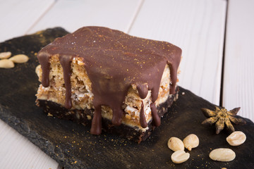 Piece of chocolate cake