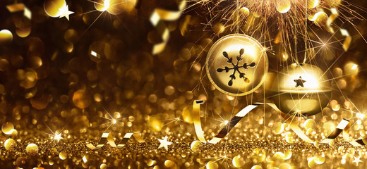 Golden Christmas background