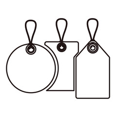 Hang label icon. Tag banner product and decoration theme. Isolated design. Vector illustration