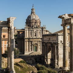Obraz premium Forum mit chiesa dei santi luca e martina
