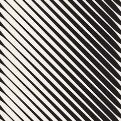 Vector Seamless Black and White Halftone Diagonal Stripes Pattern