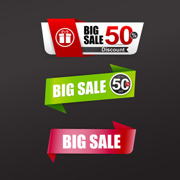 037 Collection of colorful web tag banner promotion sale discoun