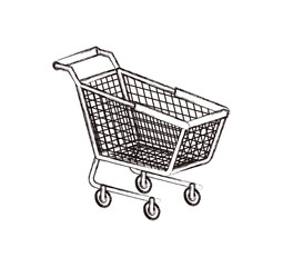 Shopping cart icon. Commerce market store and shop theme. Isolated design. Vector illustration