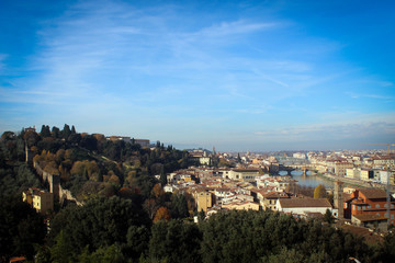 Obraz premium Arno river and Florence panorama, Italy