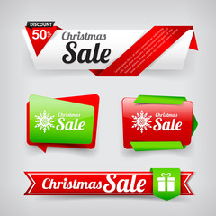 Collection of Christmas web tag banner promotion sale anddiscoun