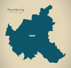 Modern Map - Hamburg DE new design refreshed