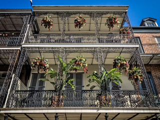 Old Building with 2 Balconies in the French Quarter