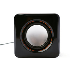 Glossy sound speaker isolated over the white background