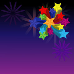 Firework with stars vector