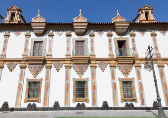 CORDOBA, SPAIN - MAY 27, 2015: The baroque facade of Convento de la Merced monastery (1716 - 1745).