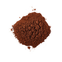 Fototapeta na wymiar Ground milled coffee powder isolated over white background