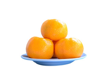 oranges isolated on white background