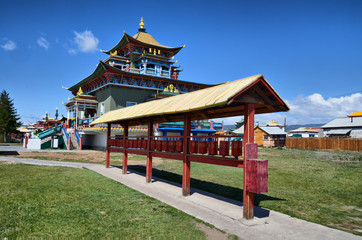 Obraz premium Buddhist Temple Ivolginsky datsan located in Buryatia, Russia 