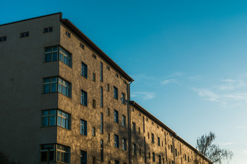 high contrasted house with darken sky