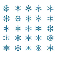 Set of snowflakes