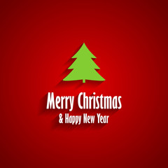 Obraz na płótnie Canvas Merry Christmas and Happy New Year greeting card