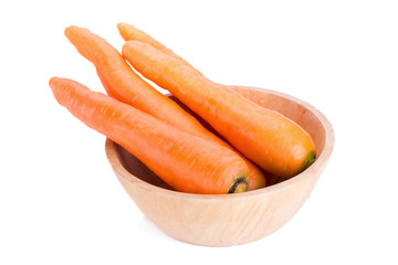 Carrots isolated on white background.